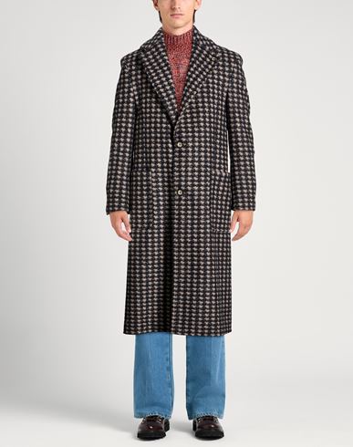 Man Coat Black Size 36 Wool, Polyester