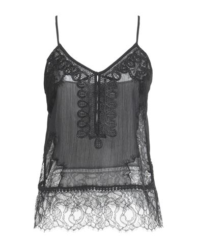 Woman Top Black Size 0 Polyester, Polyamide, Cotton