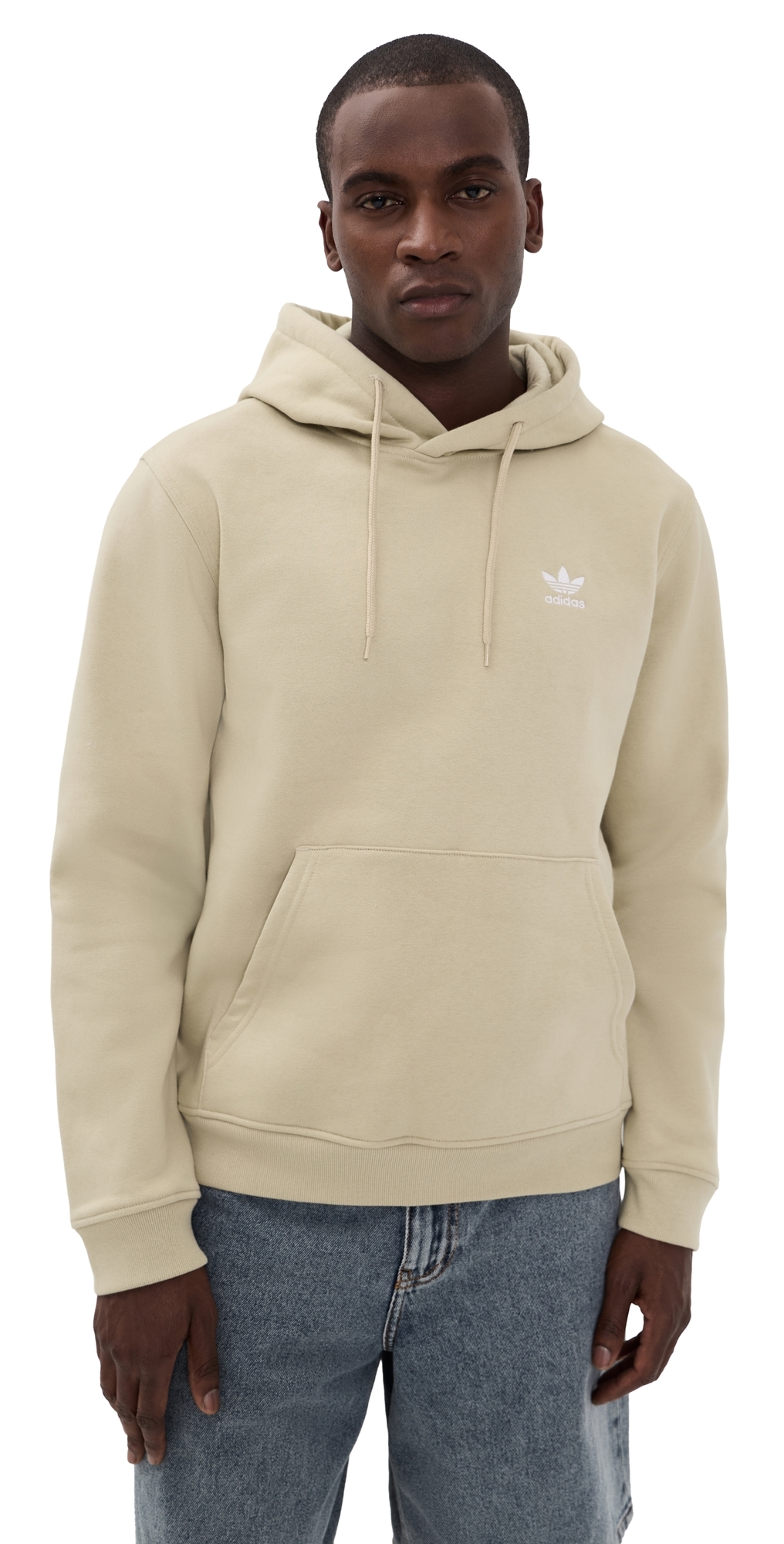 Trefoil Essentials Hoodie Stone Khaki