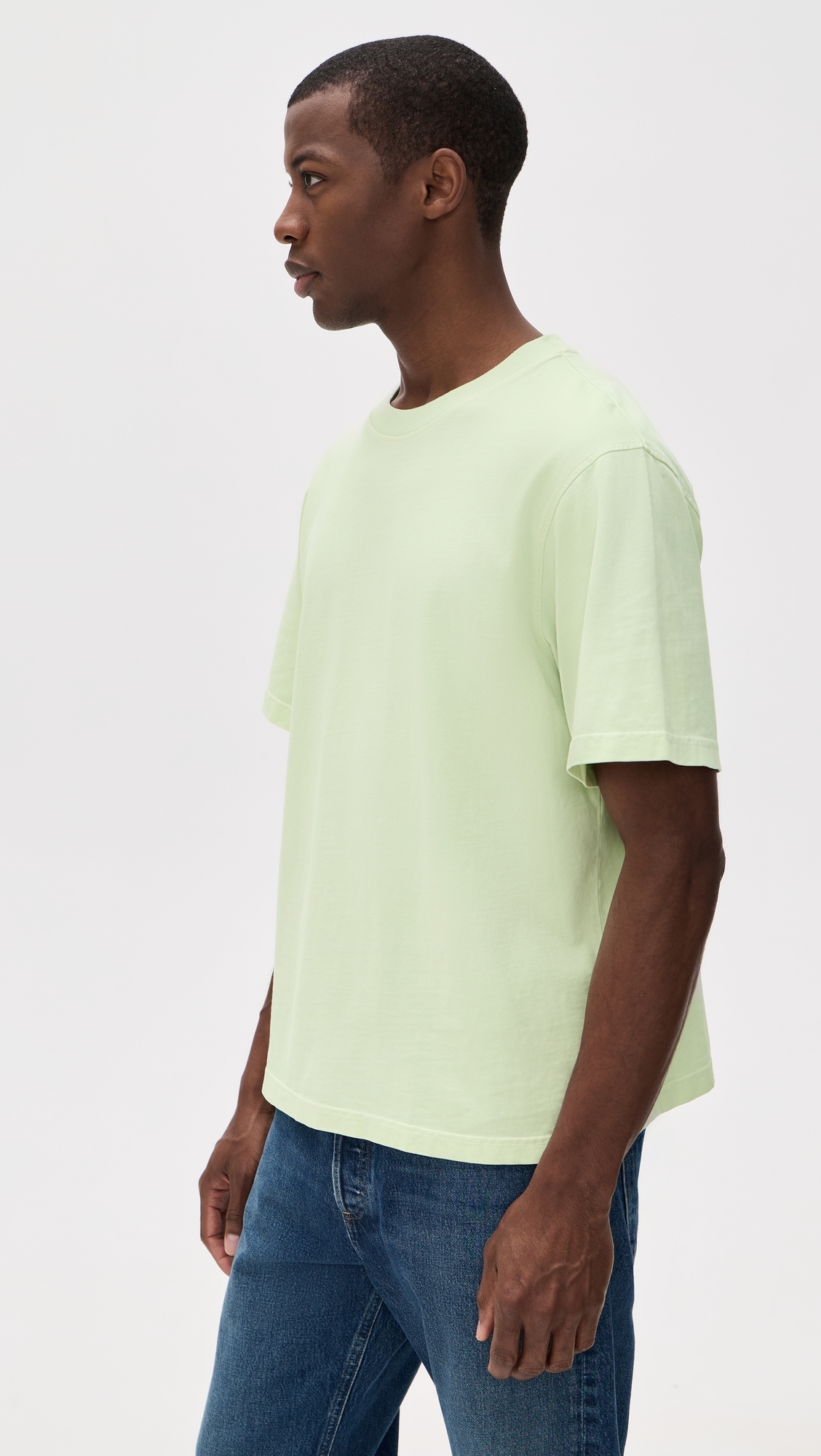 Asha Mock Neck Tee Mint Cream