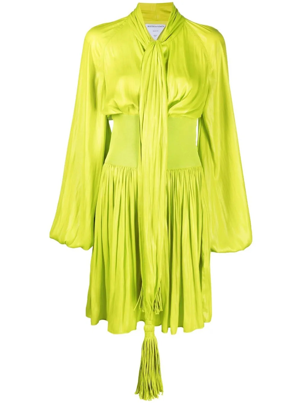 Tassel-Detail Flared Dress — Green