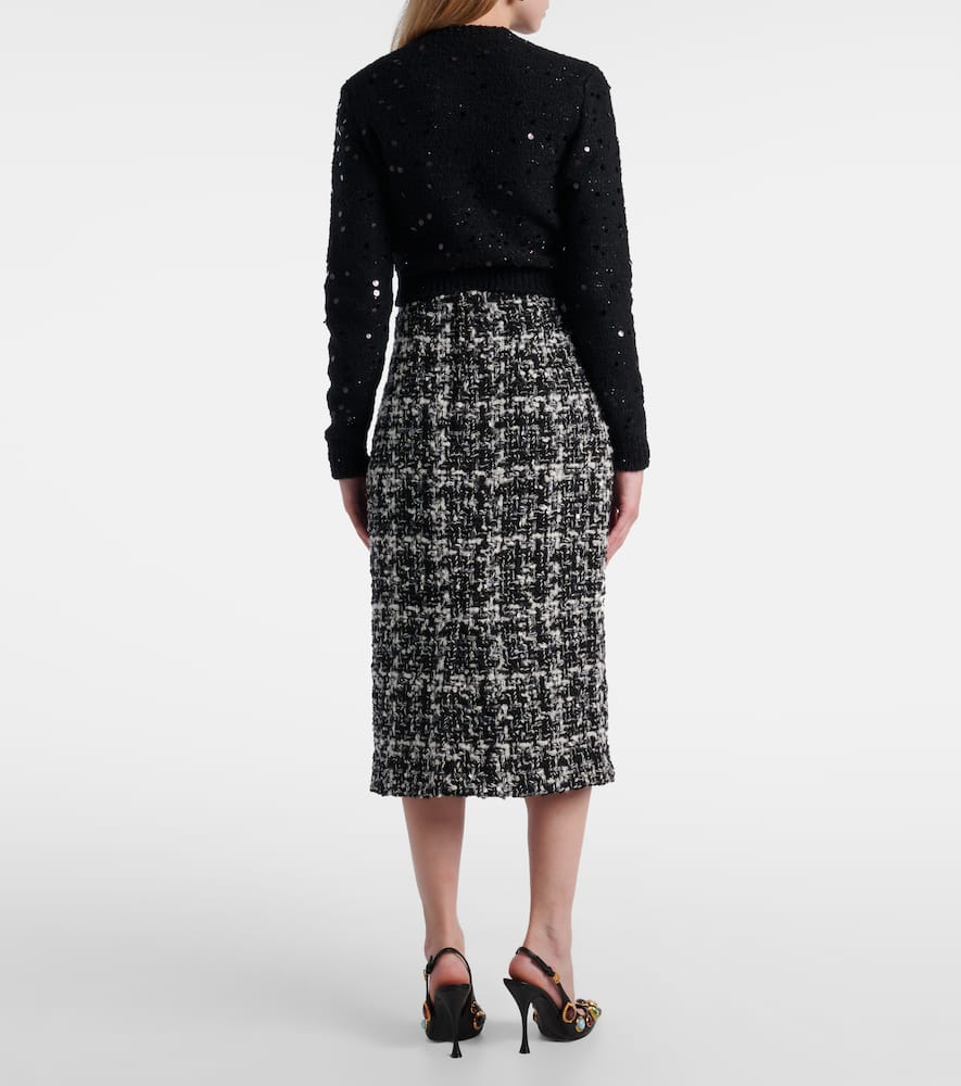 Checked midi skirt