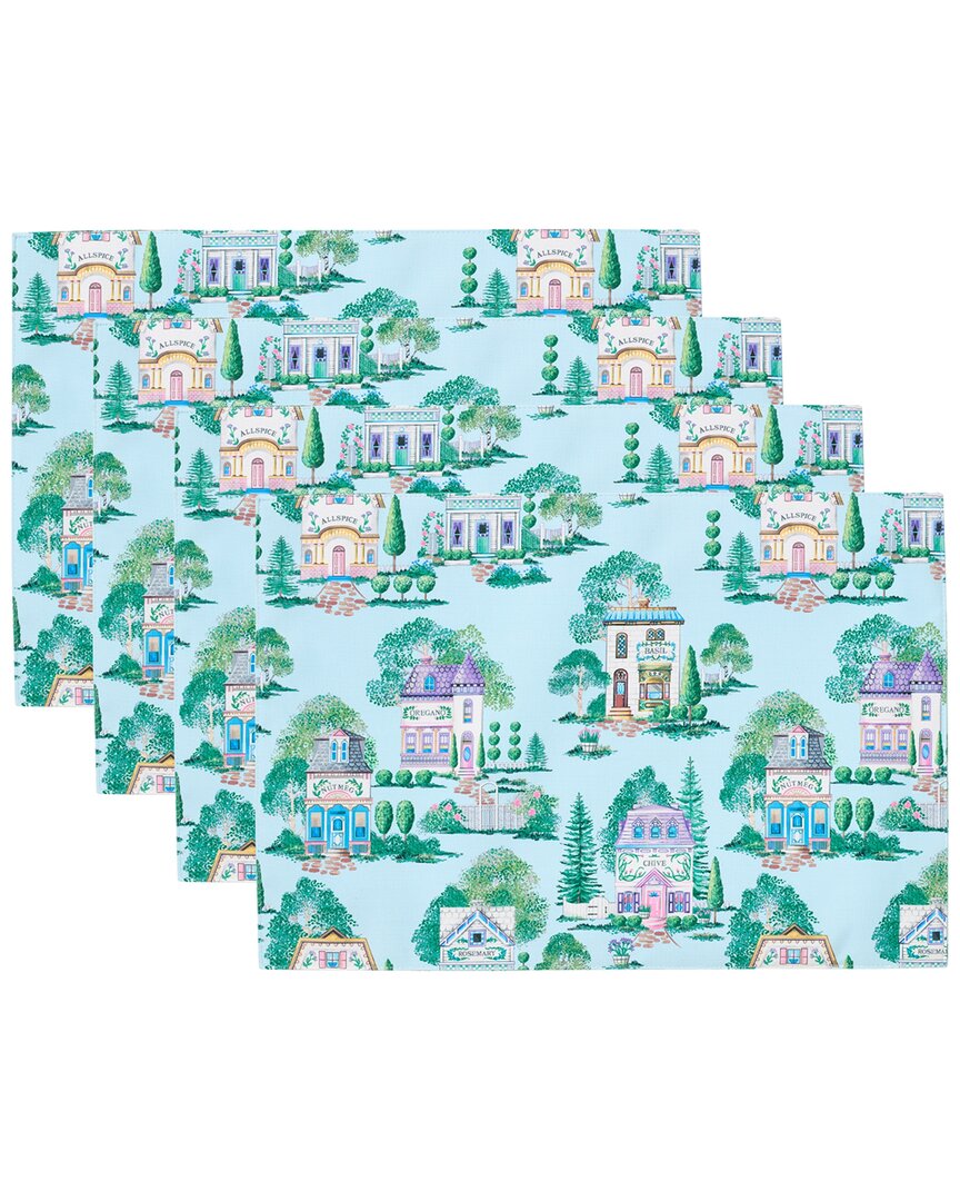 Set Of 4 Spice Village Allover Placemats