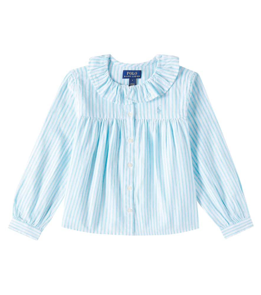 Striped linen and cotton shirt