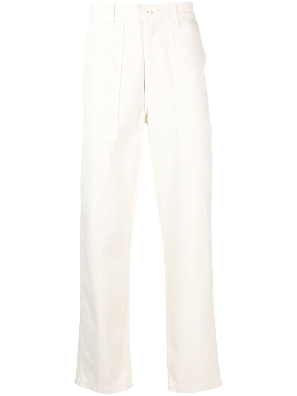 Broom straight-leg trousers - White