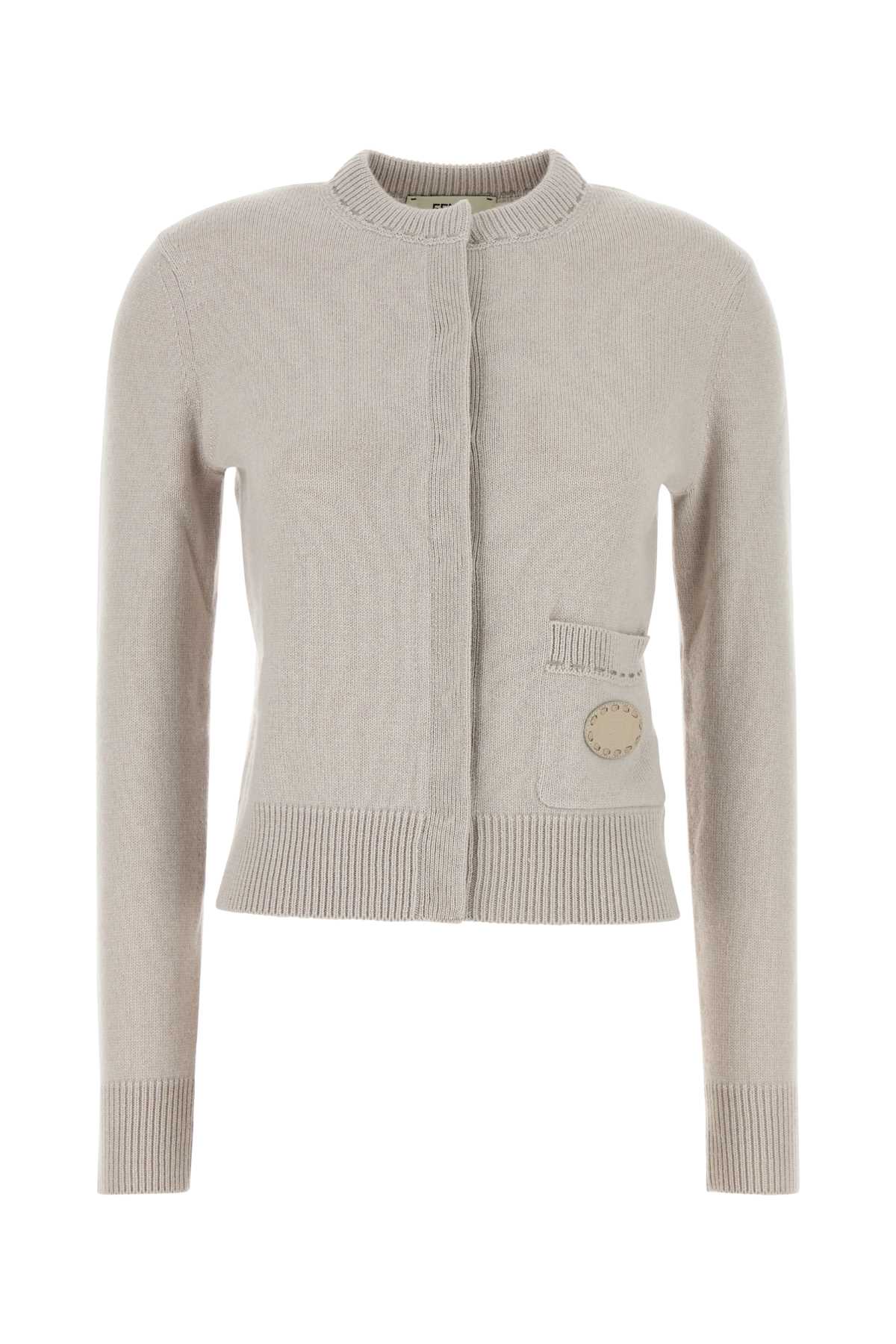 100% Cashmere Cardigan — Gray