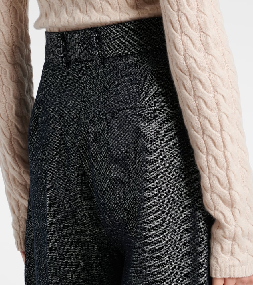 Jess cotton and silk wide-leg pants