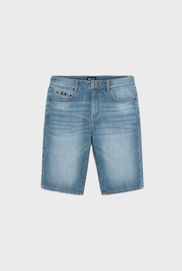 Shorts in denim man blue light