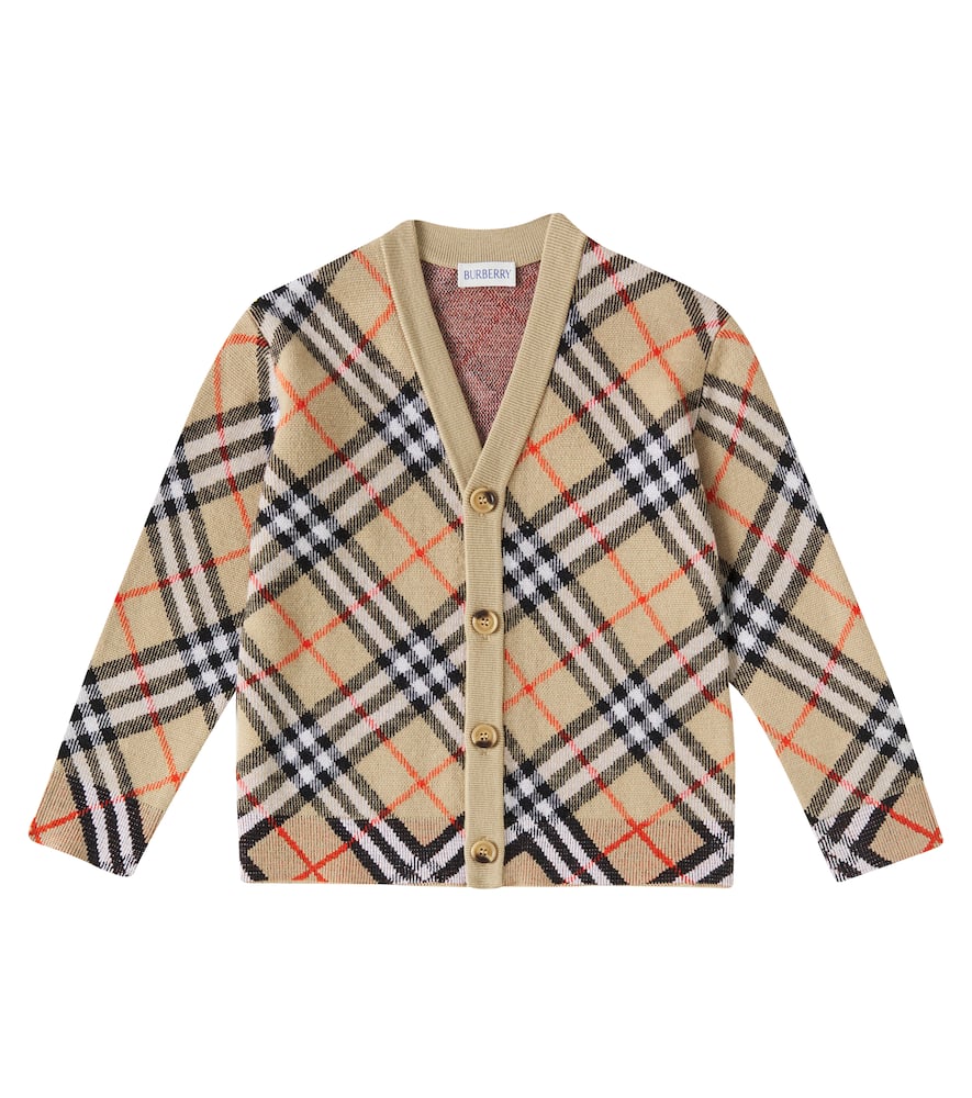 Burberry Check wool cardigan