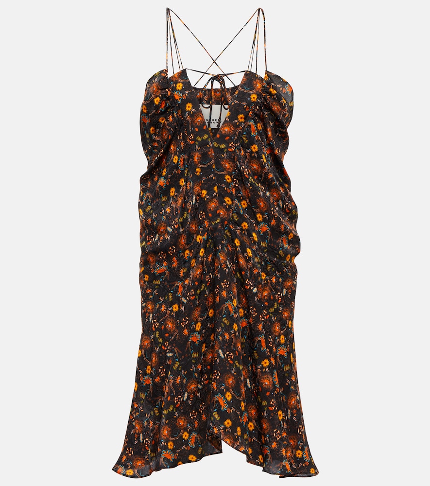 Presly floral silk-blend minidress