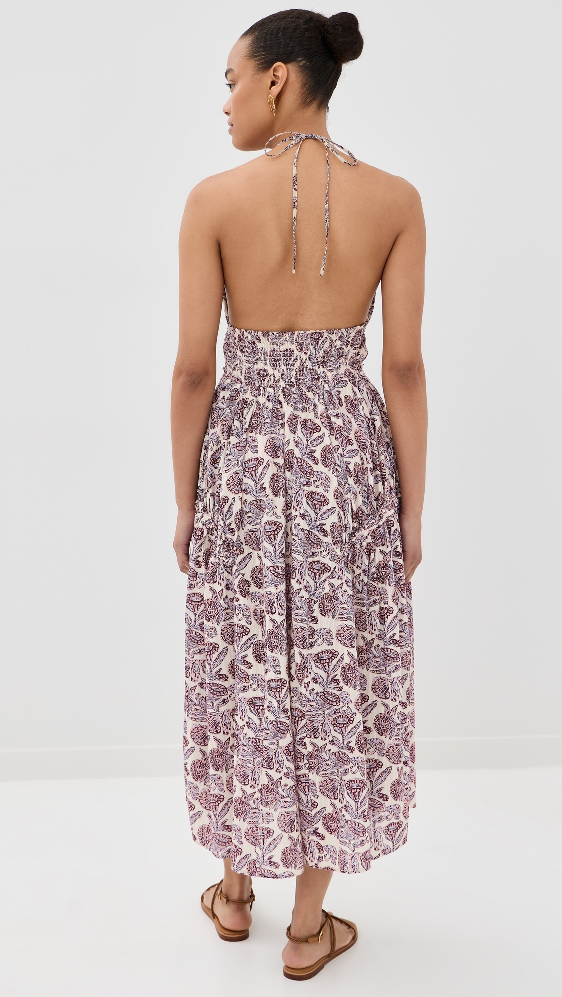Anelise Halter Midi Dress Meadow