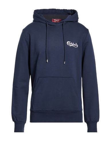 Man Sweatshirt Navy Size XL Cotton