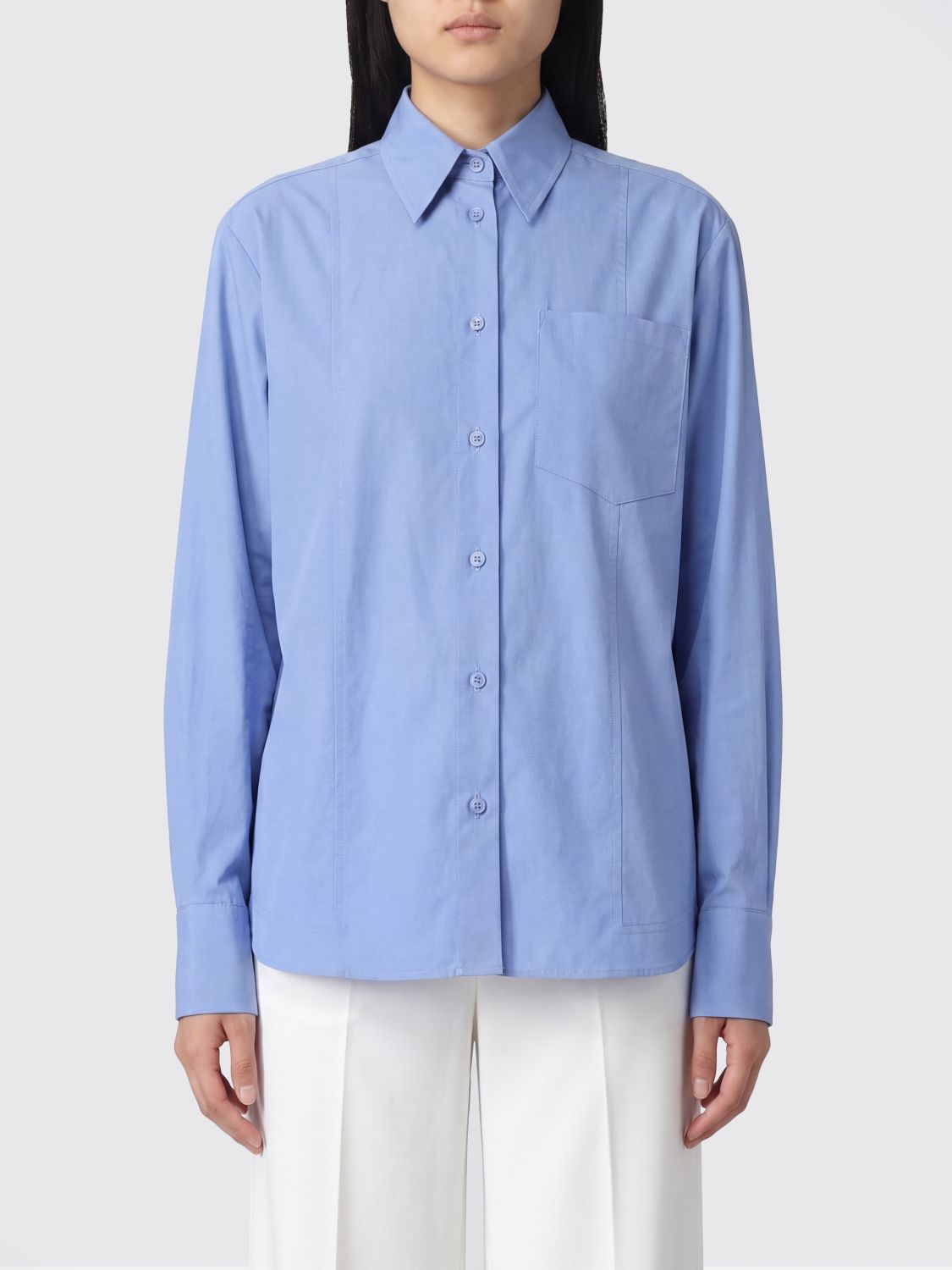 Shirt Woman color Gnawed Blue