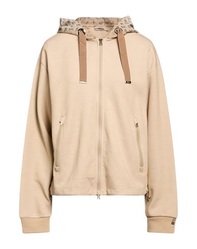 Woman Sweatshirt Camel Size 6 Cotton, Polyester