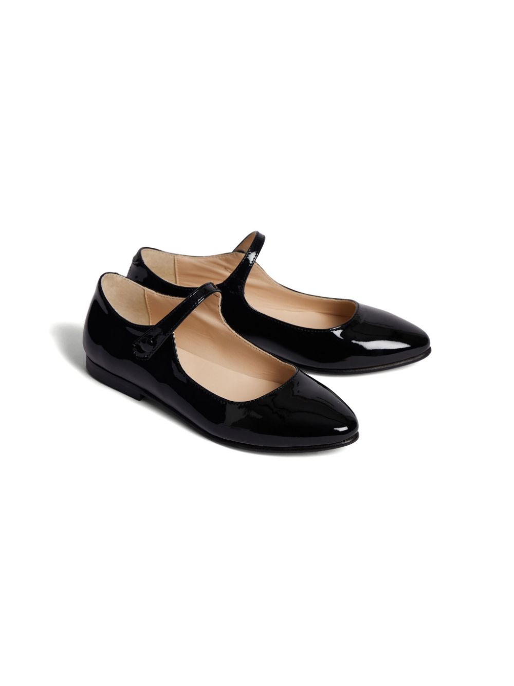 Belinda pointed-toe leather ballerinas - Black