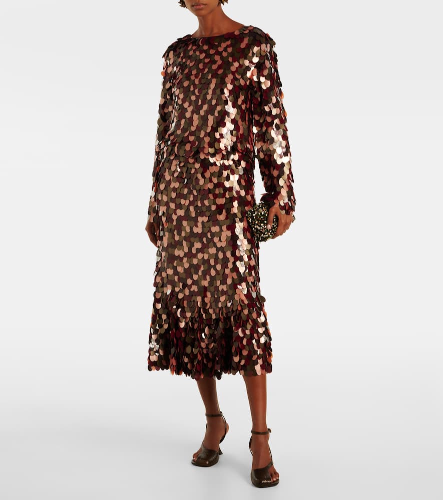 Sequined midi skirt