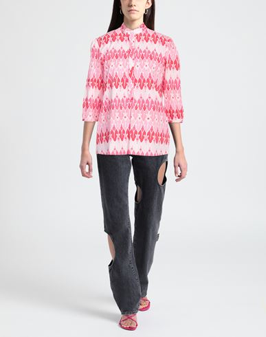 Woman Top Pink Size 12 Cotton, Elastane