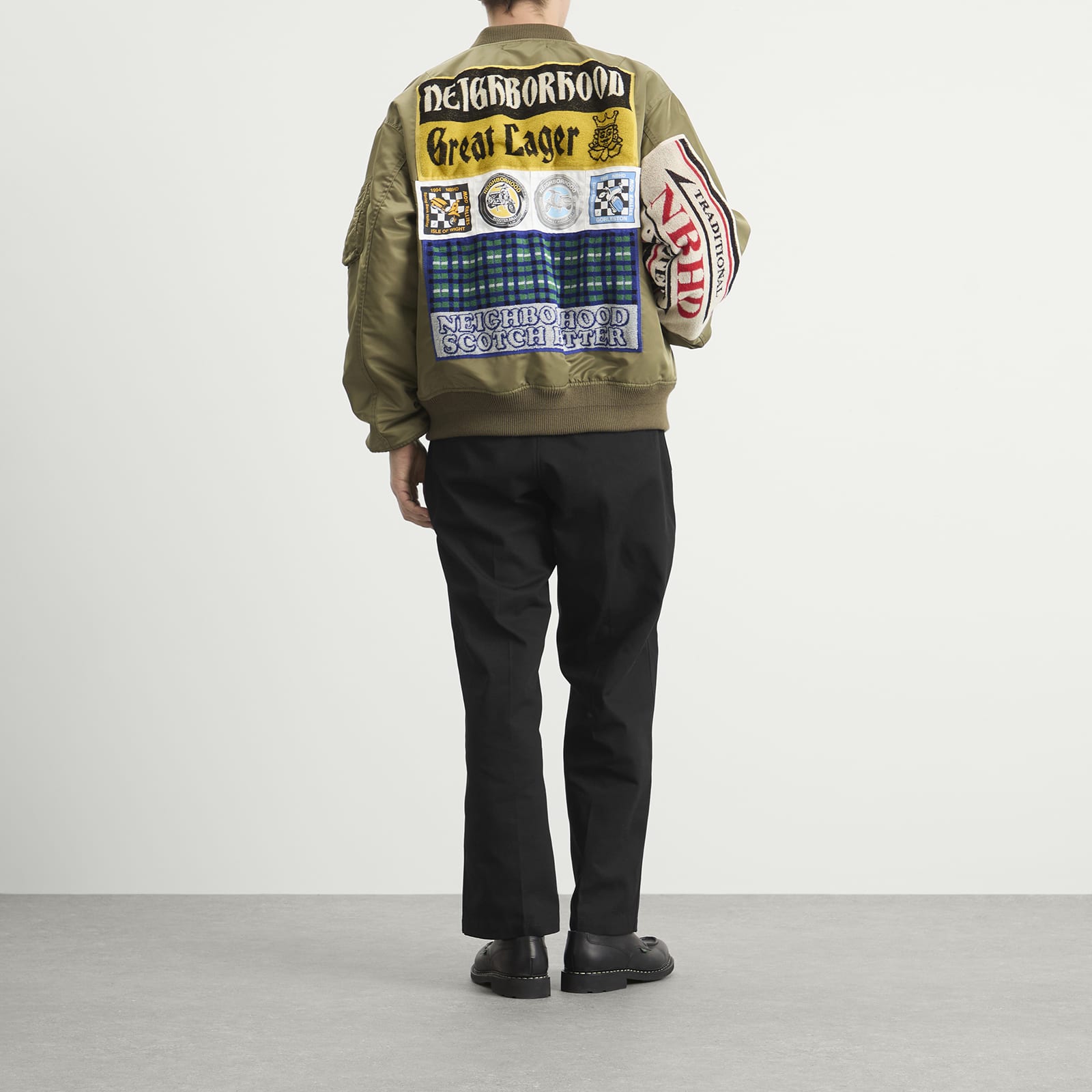 Men's Mod Patch MA-1 Flight Jacket in Olive Drab