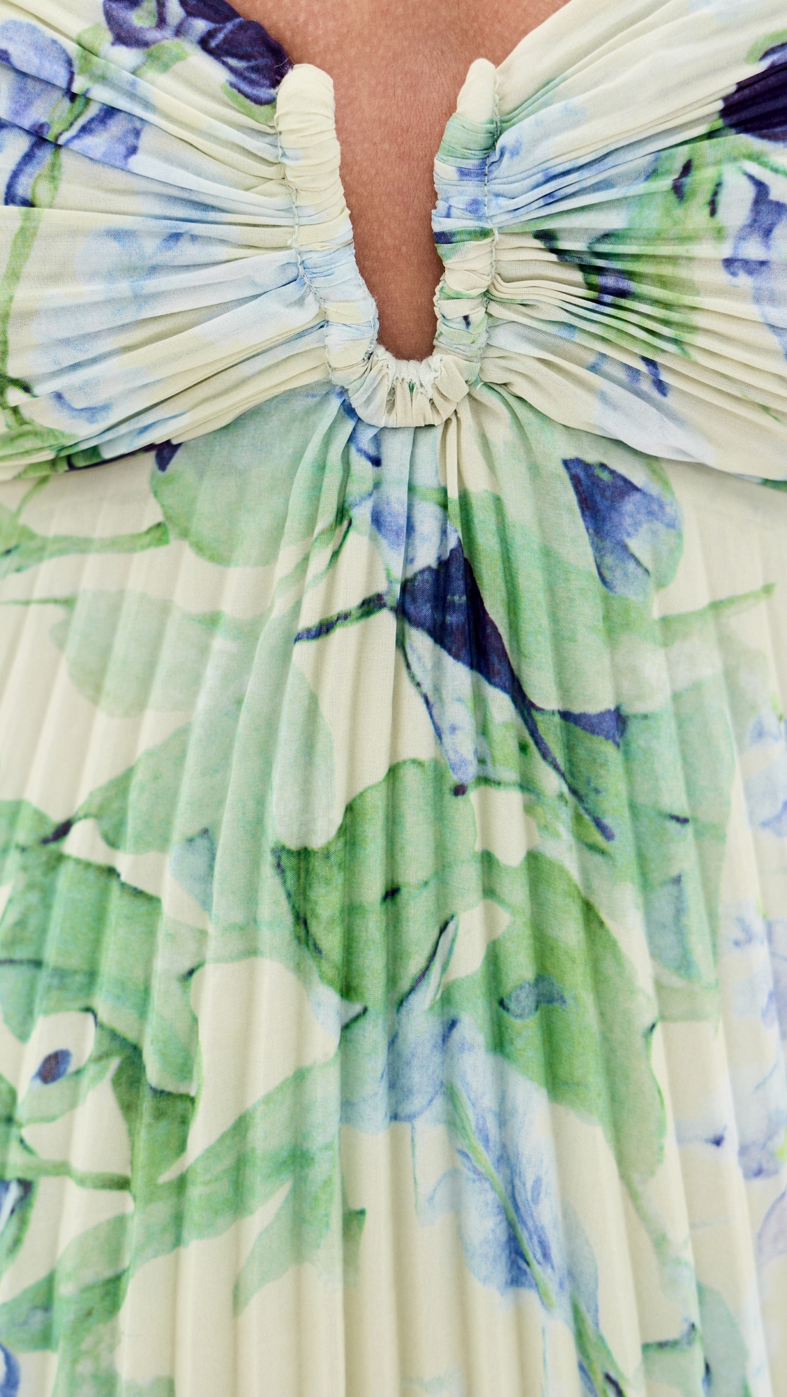Emese Dress Green Blue Floral