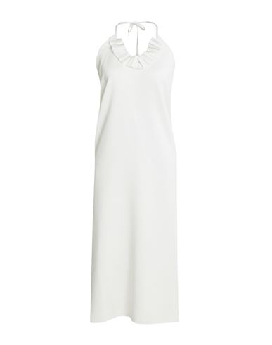 Woman Midi dress White Size 2 Polyester