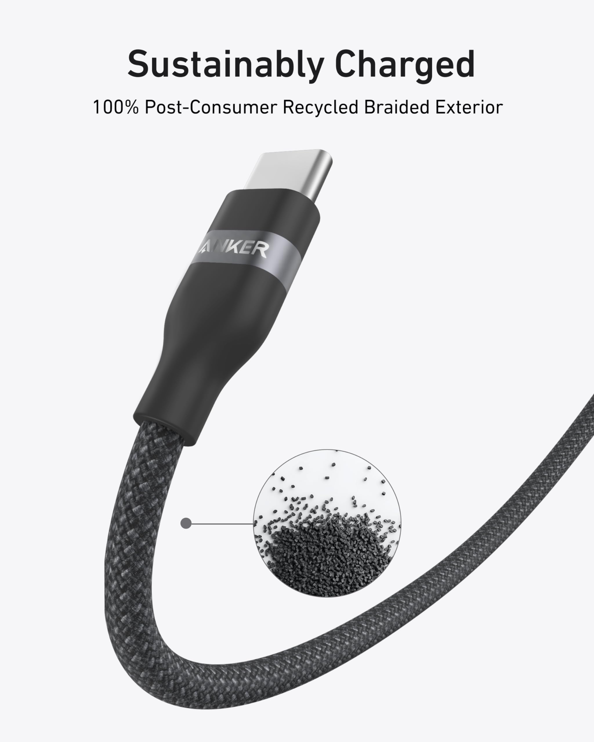 Nano Charger (45W, Smart Display, 180° Foldable) and USB-C to USB-C Cable