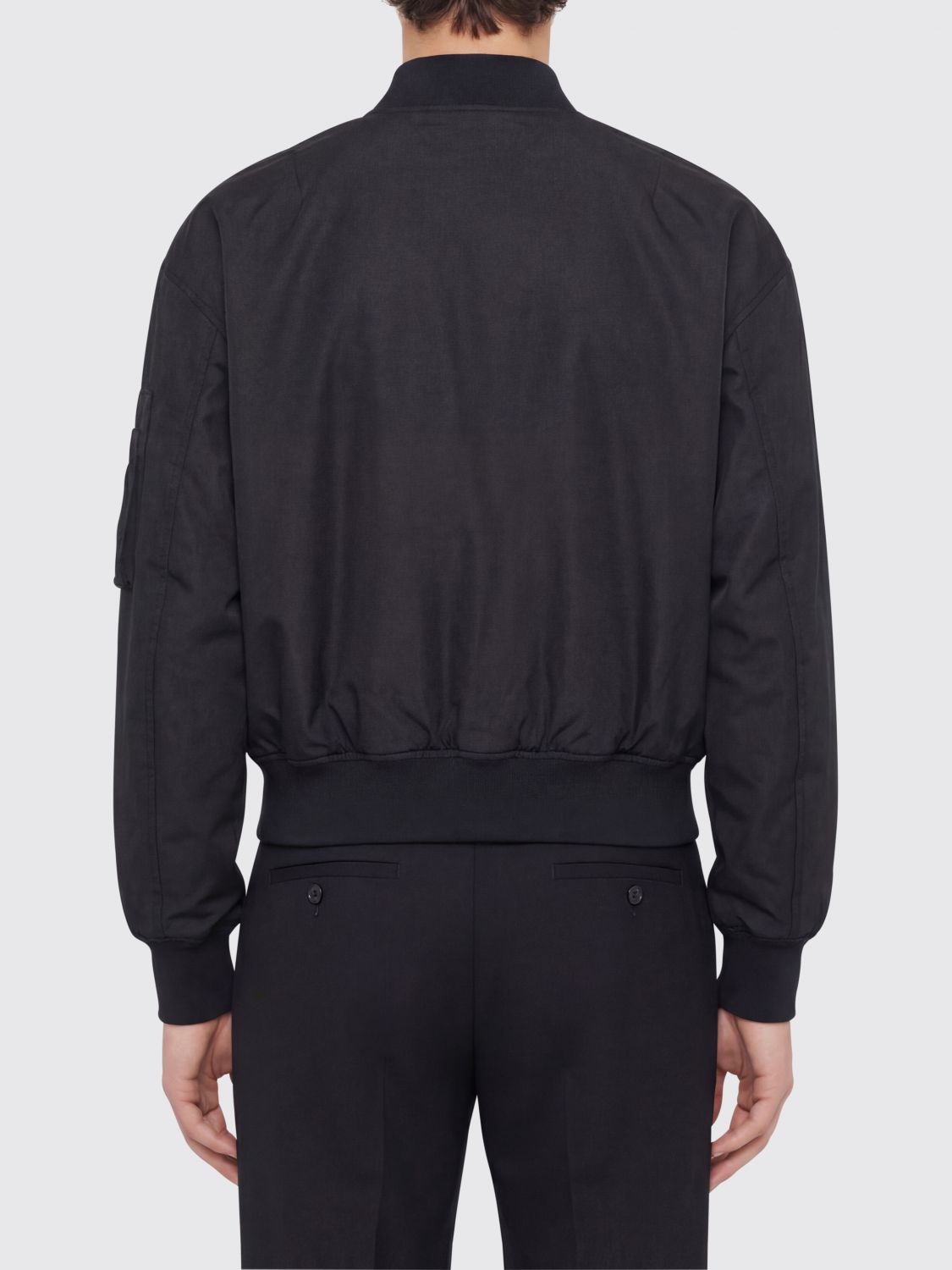 Cropped Broad Bomber Jacket Khaki