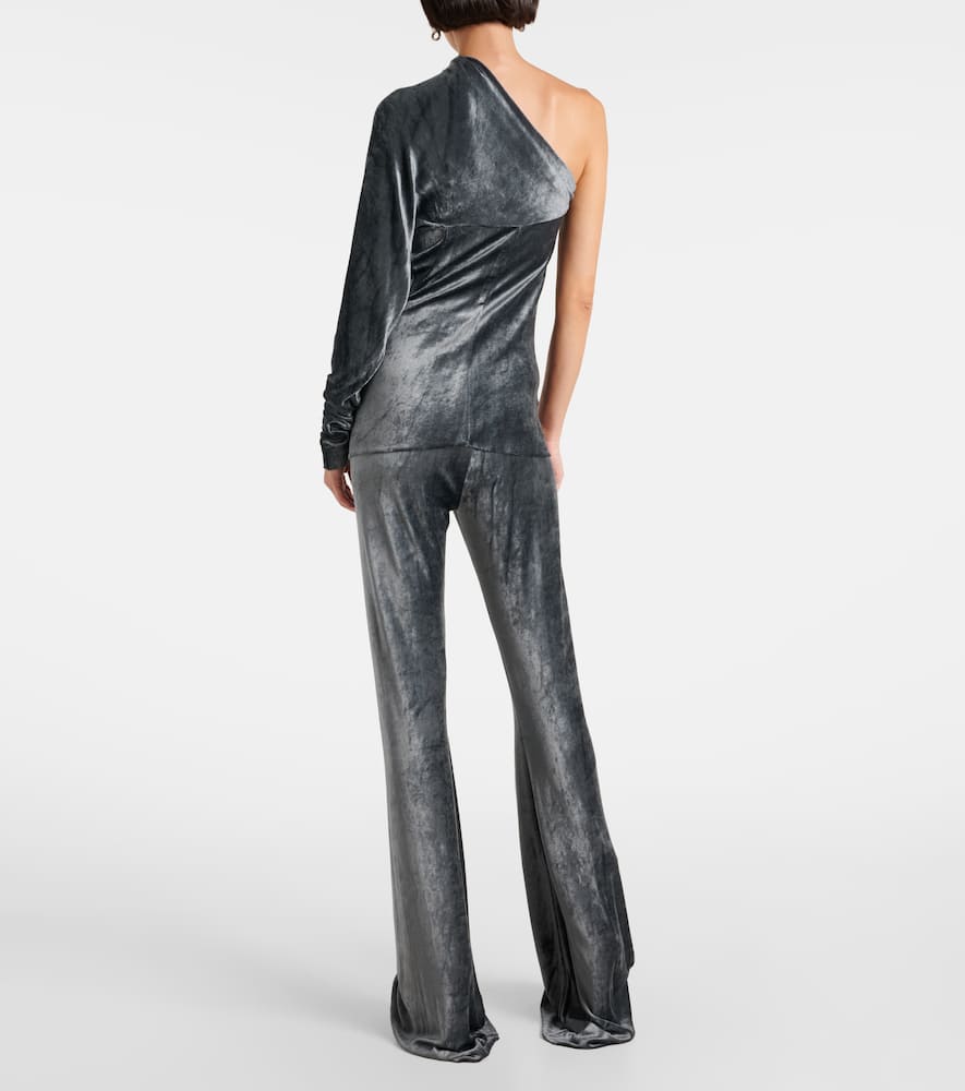 Diana one-shoulder velvet top