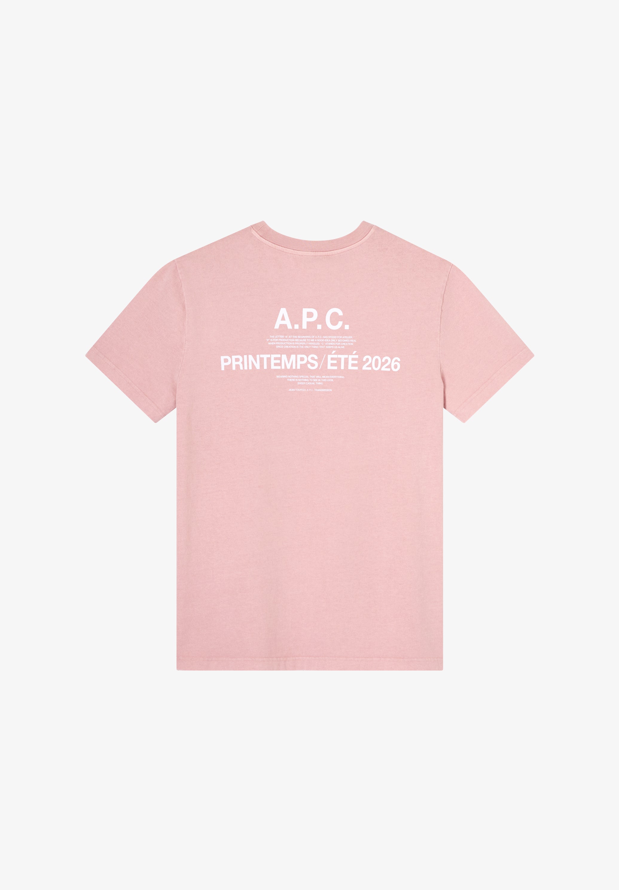 Men's A. P.C. Printemps 26 T-shirt Size: Medium in Pink