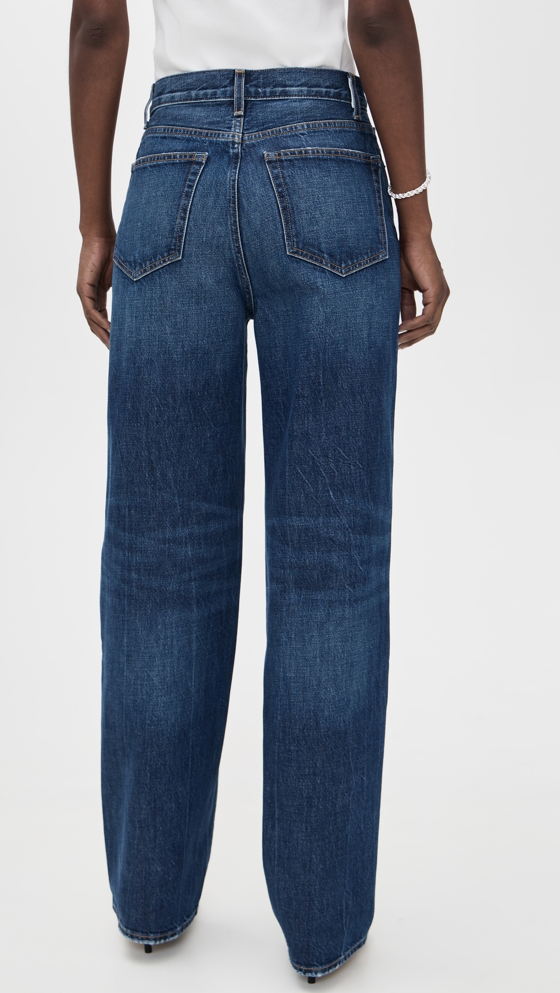 A. L.C. The 747 Relaxed Wide Jeans Dark Classic Blue
