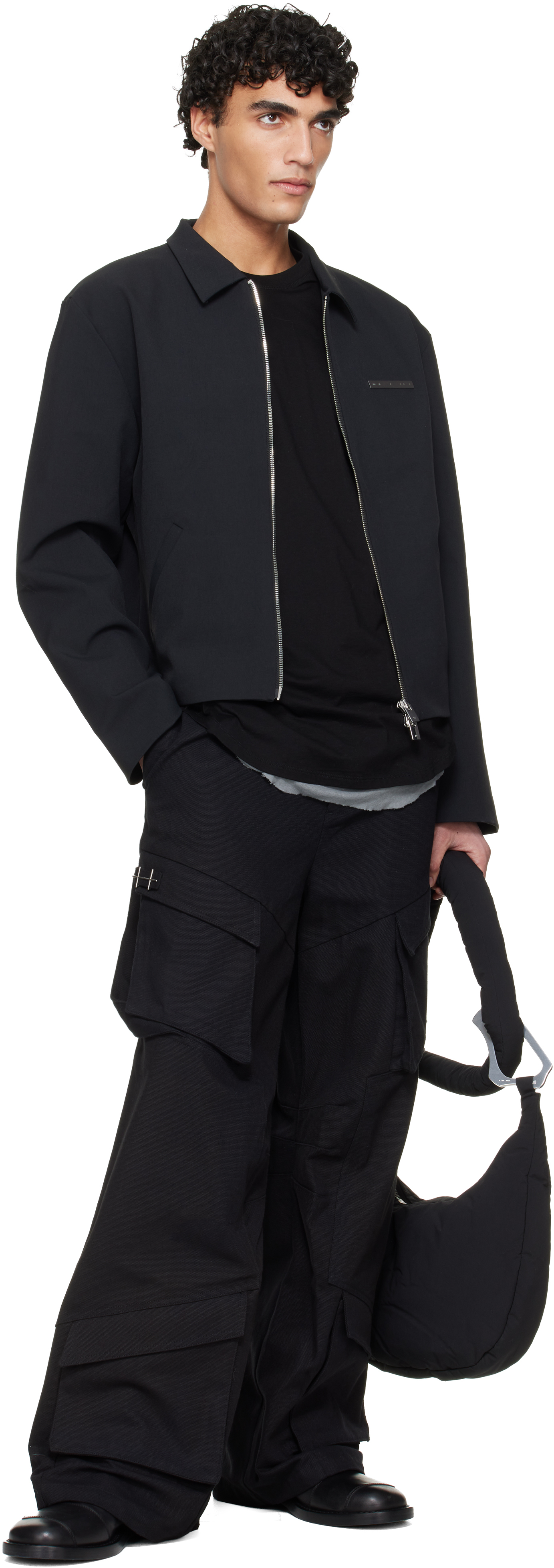 Black Cellulae Cargo Pants