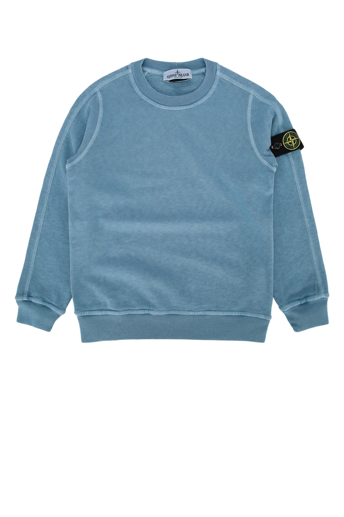 Cotton Crew-Neck Sweatshirt — Blue