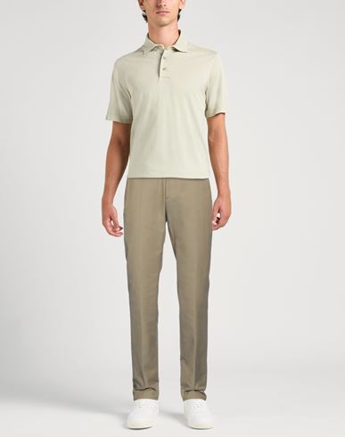 Berwich Man Pants Sage green Size 28 Cotton, Silk