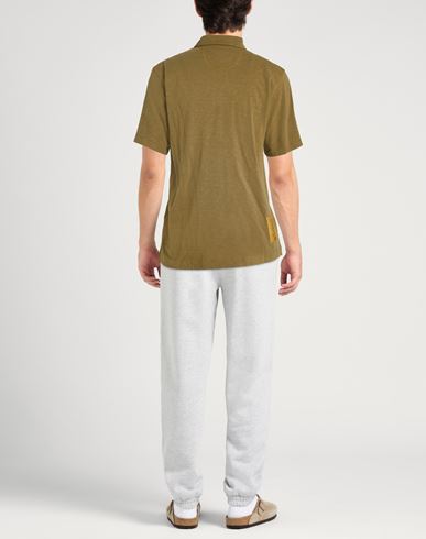 Man Polo shirt Khaki Size L Cotton