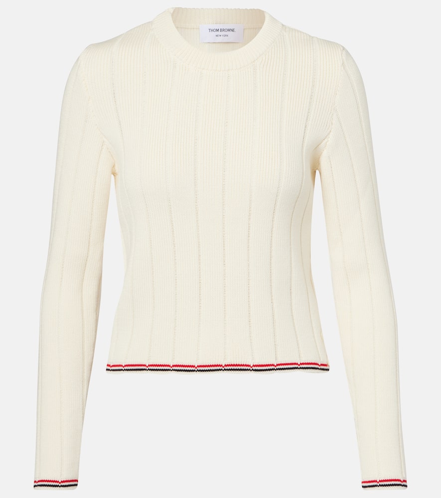 Cable-knit virgin wool sweater