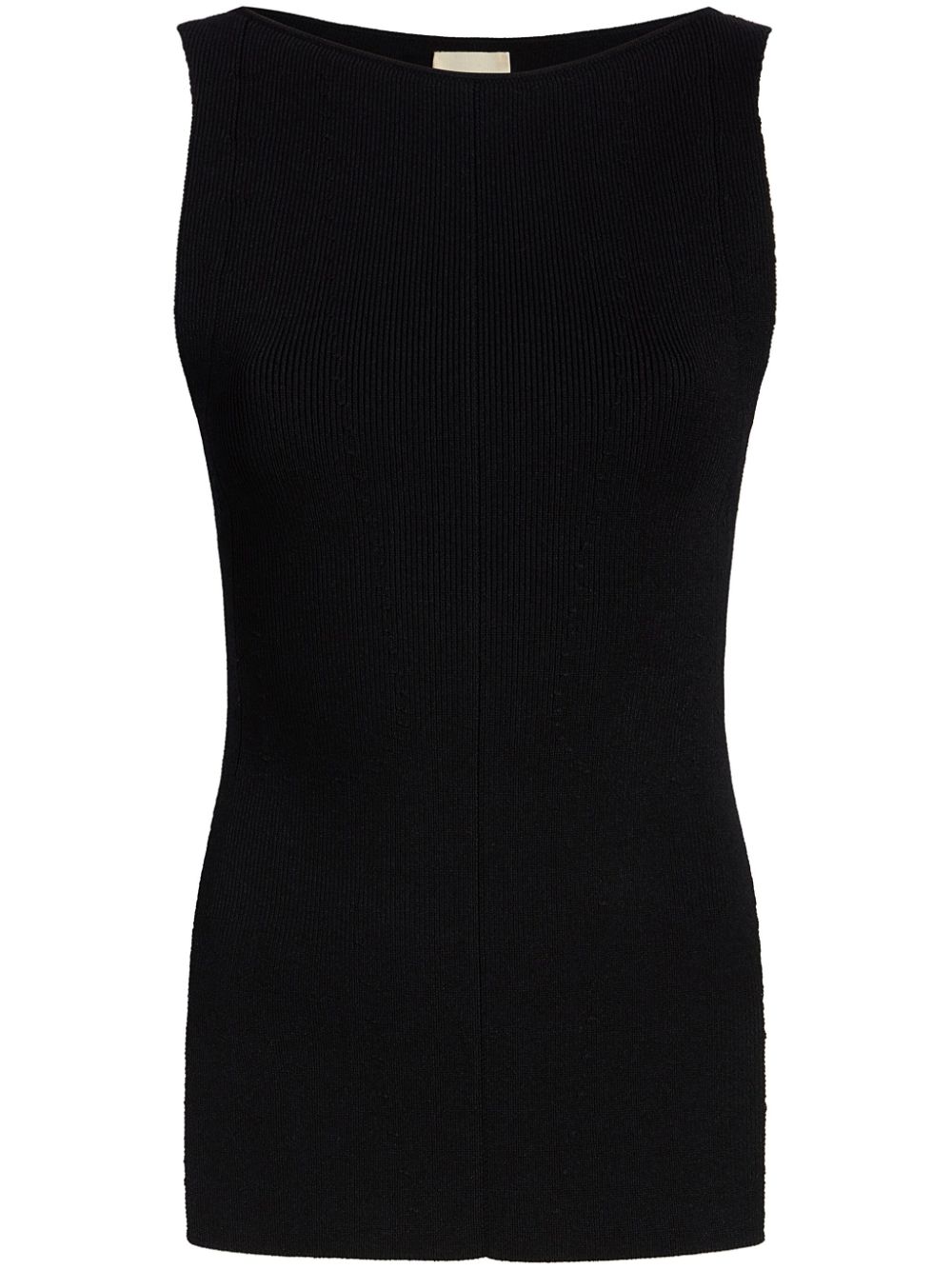 The Evelyn ribbed tank top - Black