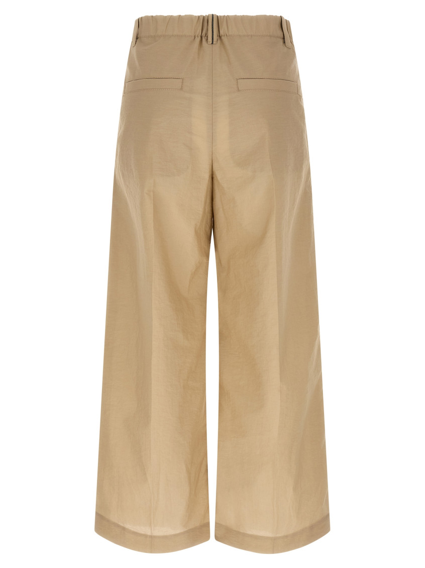 Brunello Cucinelli - a line wide leg techno cotton pant