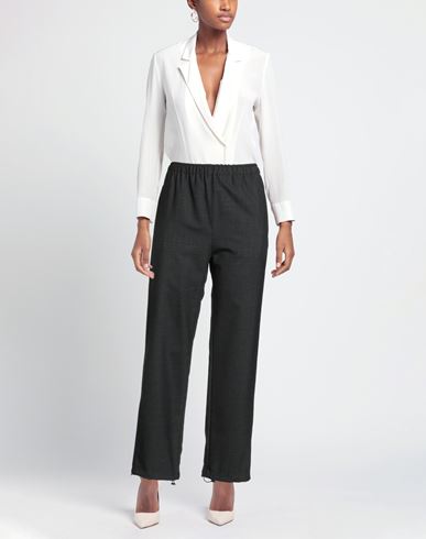Woman Pants Charcoal Size S Polyester, Wool, Elastane