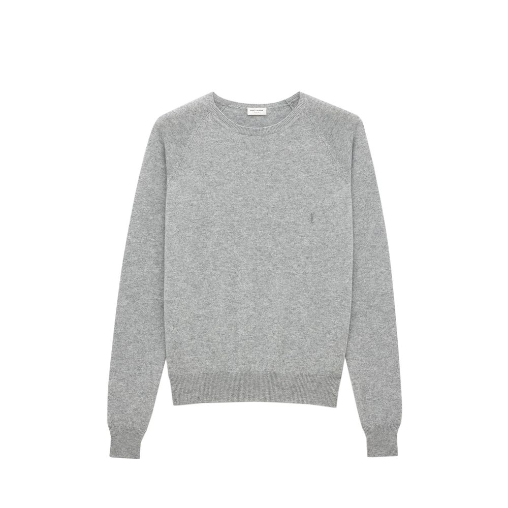 Cashmere Crew Neck Sweater — Gray