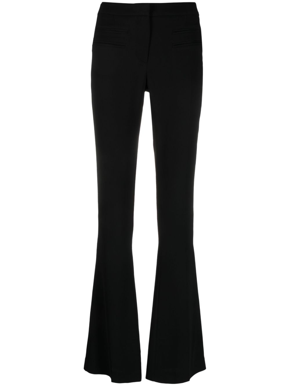 Stretch flared trousers - Black