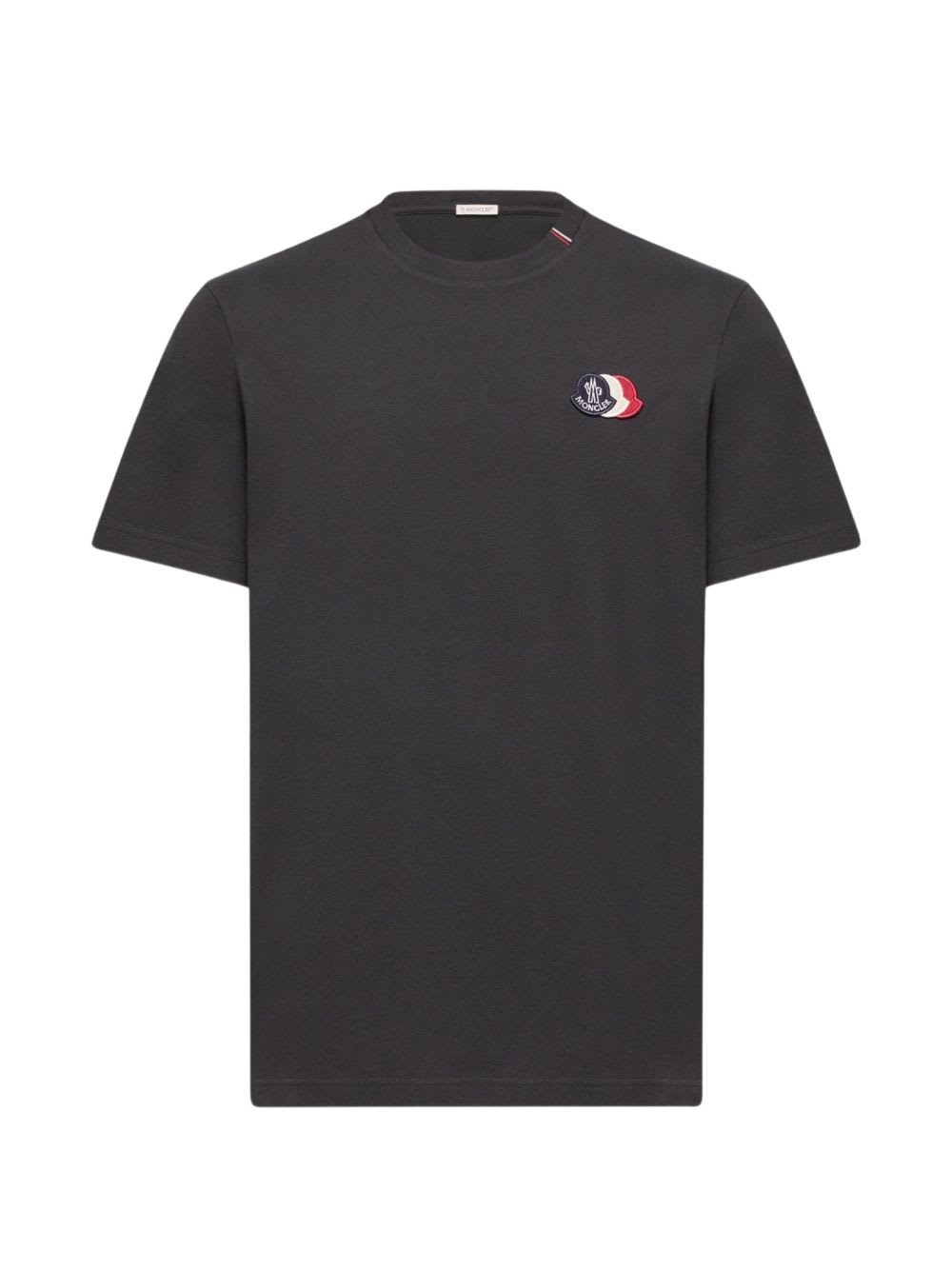 Moncler - short sleeve cotton jersey tricolor labe