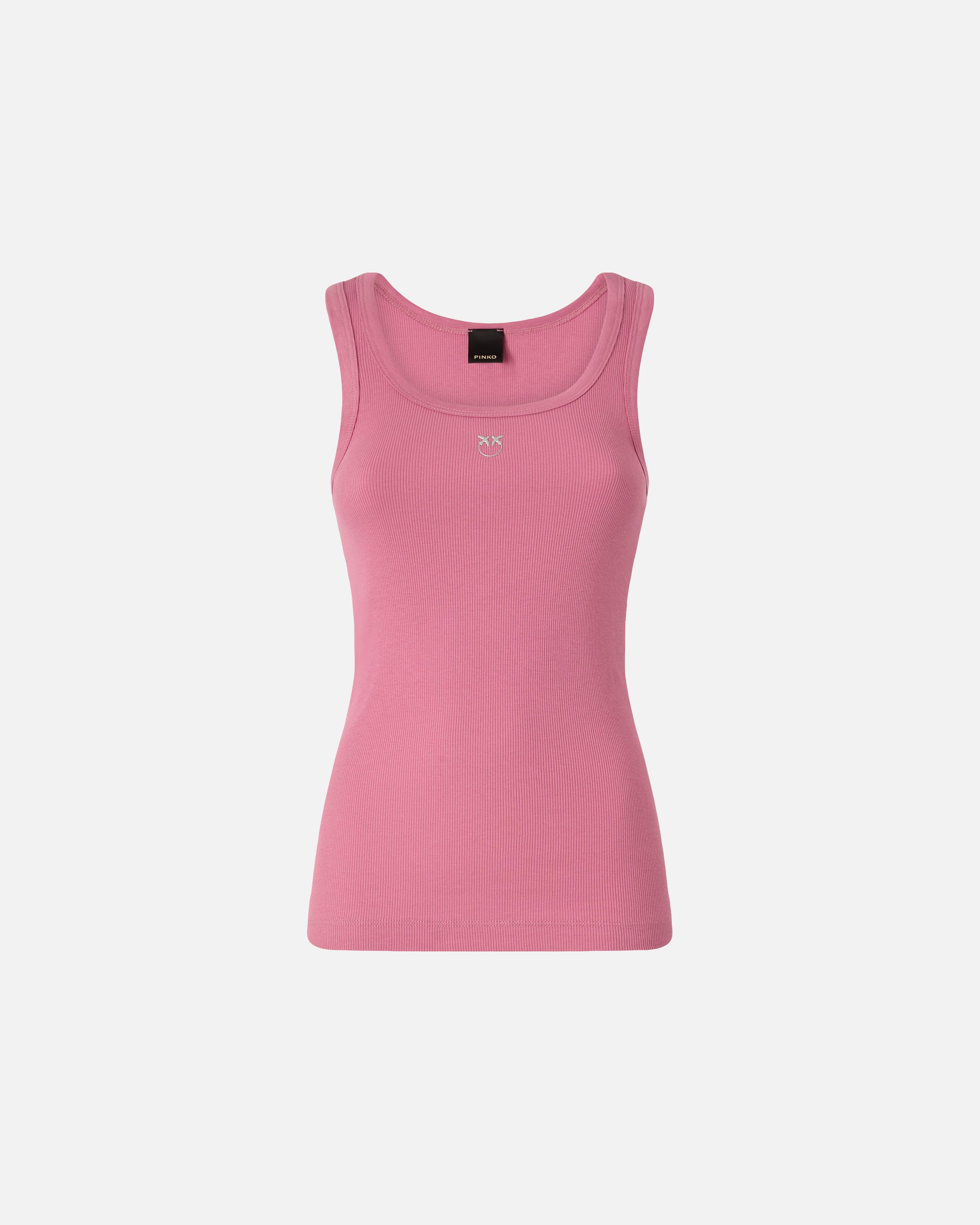 Ribbed Tank Top With Love Birds Logo