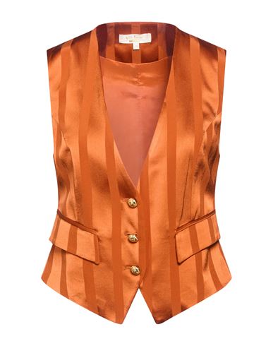 Woman Tailored Vest Orange Size 4 Viscose