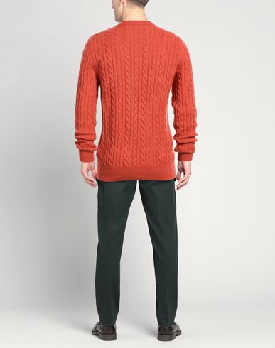 Man Sweater Orange Size XXL Cashmere