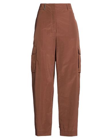 Woman Pants Tan Size 12 Cotton, Polyester