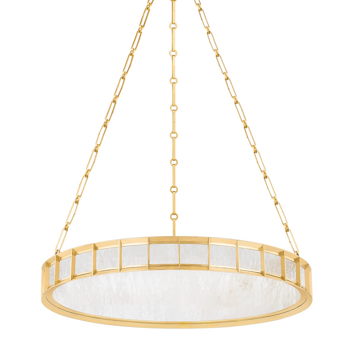 Vintage Brass LED Chandelier from the Leda Collection