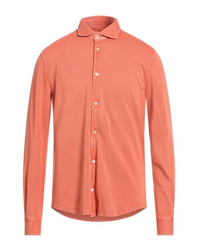 Man Shirt Rust Size 42 Cotton