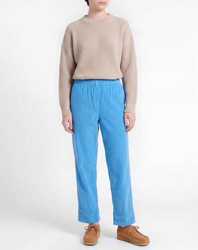 Woman Pants Azure Size M Cotton