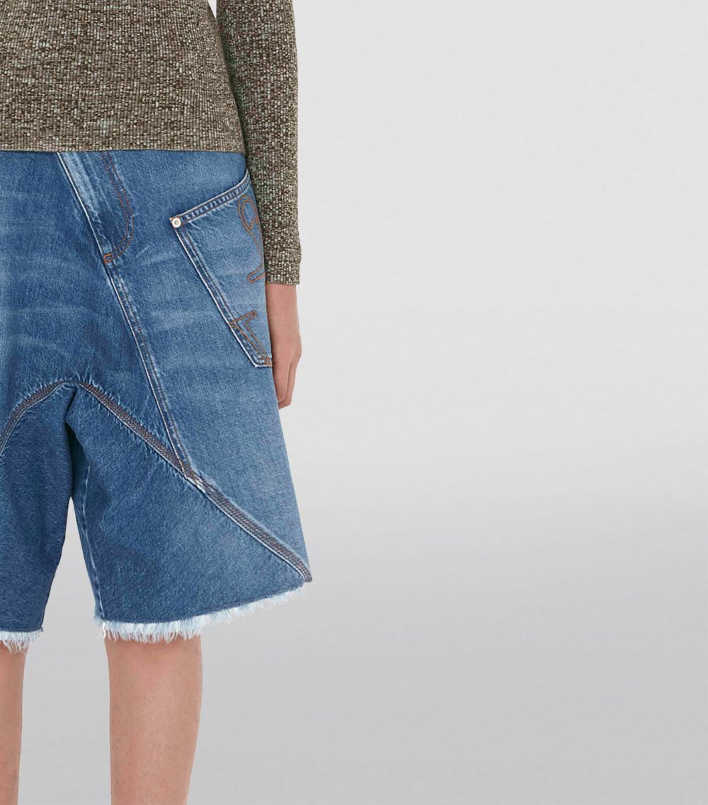 Denim Twisted Workwear Shorts