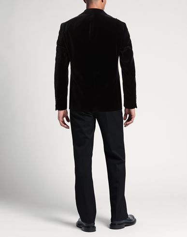 Man Blazer Black Size 38 Cotton
