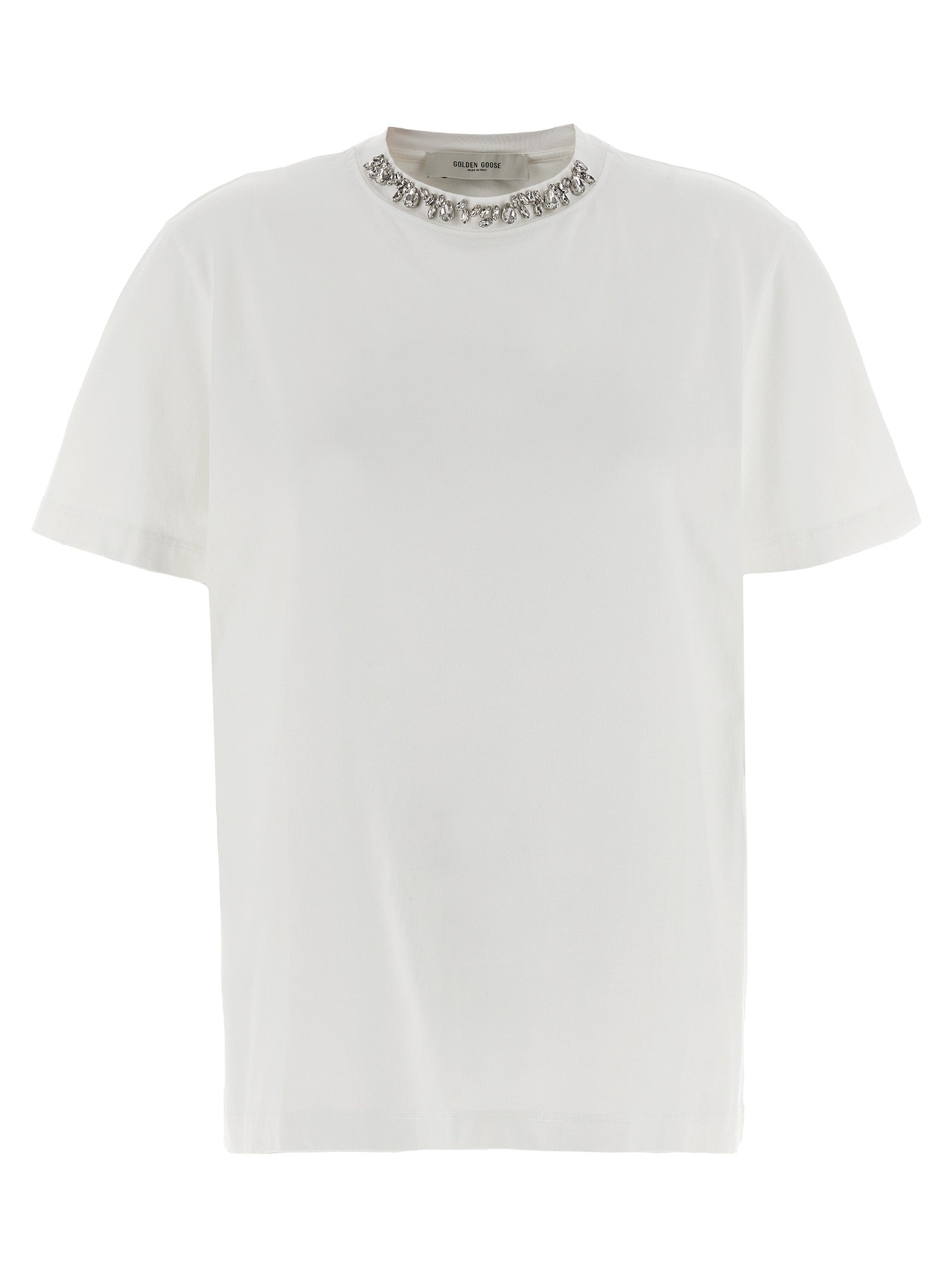 Crystal-Embellished T-Shirt — White